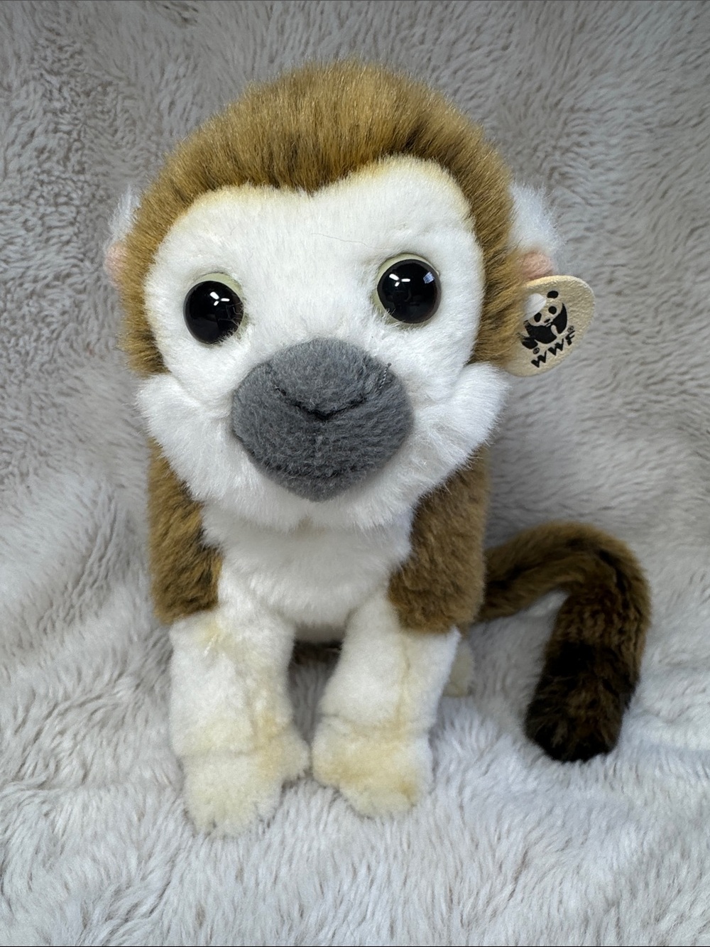 WWF World Wildlife Fund 8" Plush Squirrel Monkey Animal Vintage Realistic